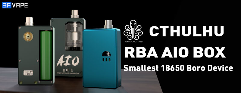 Cthulhu RBA AIO Box Single 18650 Mod Kit - Smallest 18650 Boro Device