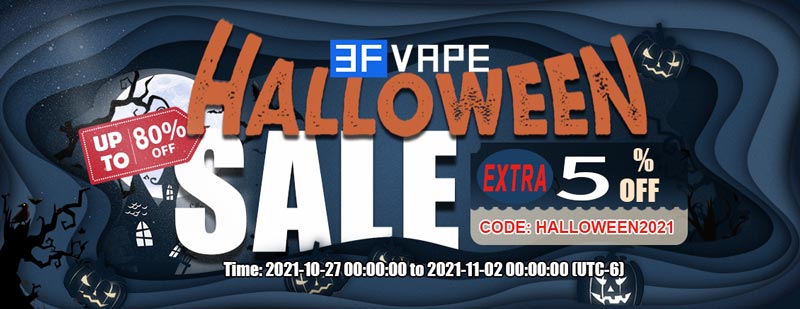 3FVAPE Halloween Sale Up To 80% OFF + Extra 5% Off Site-wide Coupon